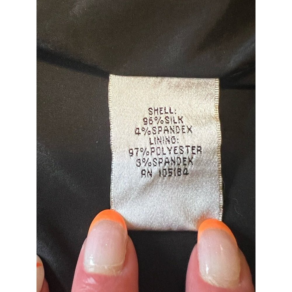 GoSilk Go Silk Women's Size 6‎ Moto Jacket Zip Up Pockets & Sleeves Mob Wife - Picture 15 of 16